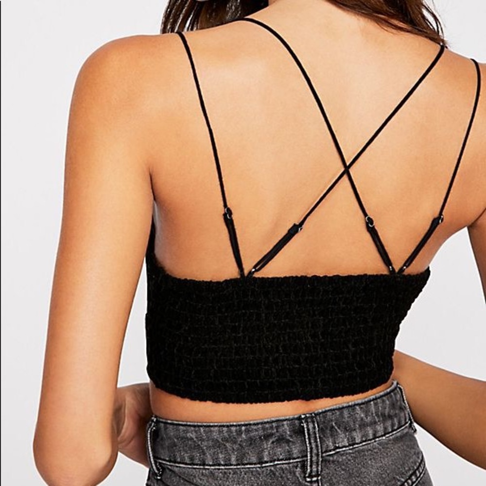 🛍Free People Flocked Adella Bralette - Picture 2 of 2
